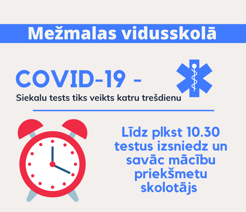 Ziņojums par COVID-19 testa veikšanu katru trešdienu